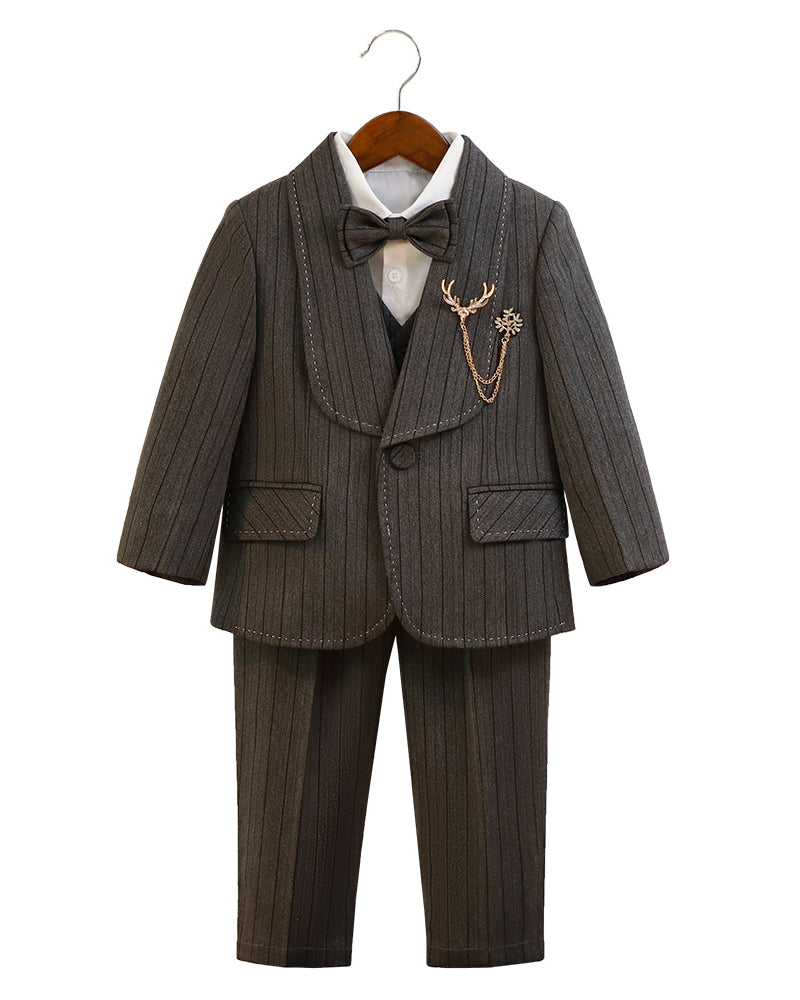 Mini Stripe boy suit