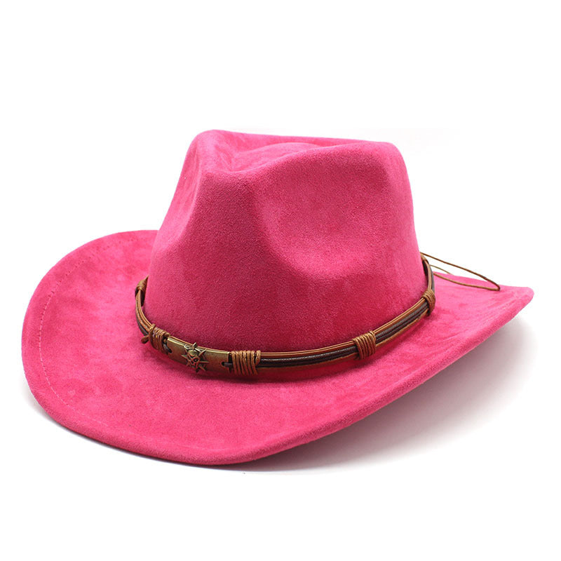 Suede Crossover Western Cowboy Hat