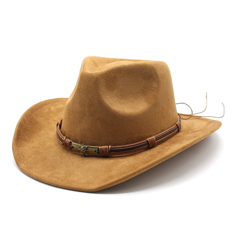 Suede Crossover Western Cowboy Hat