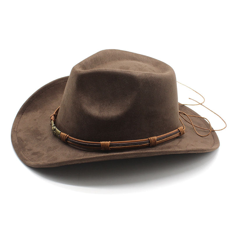 Suede Crossover Western Cowboy Hat