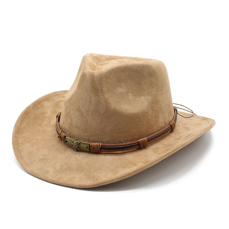 Suede Crossover Western Cowboy Hat