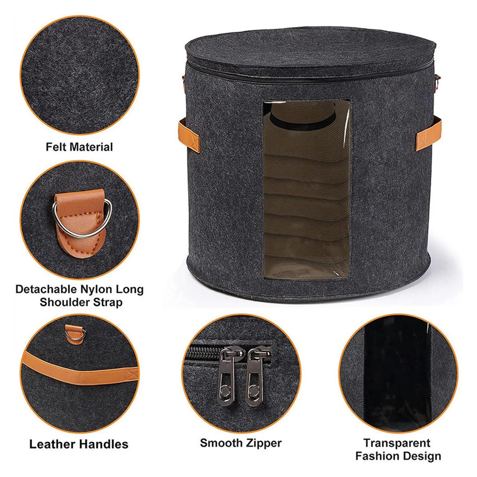 Hat Storage Box Portable Hat Container