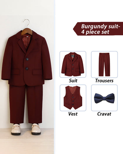 Tiny Trends-4-Piece boy suit
