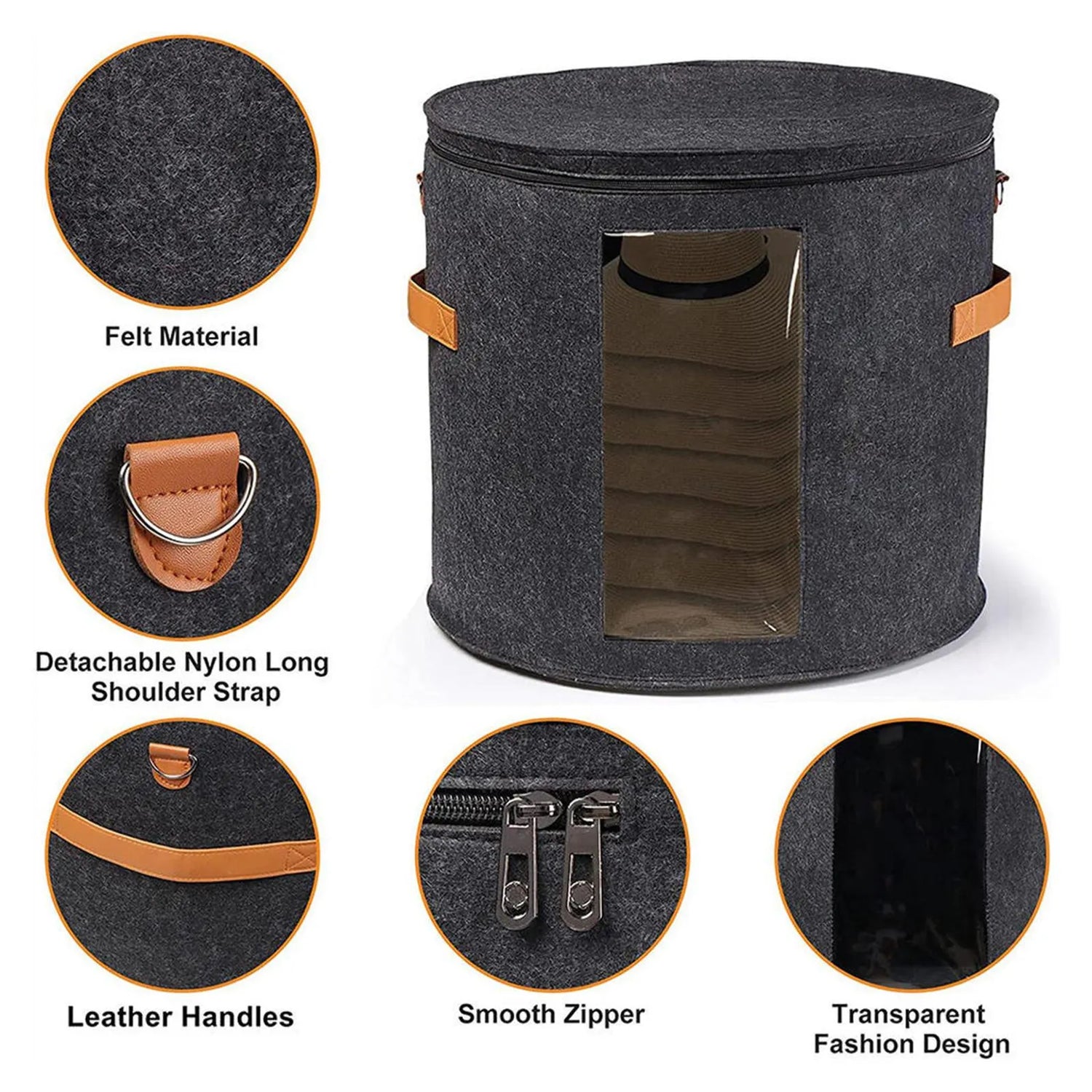 Hat Storage Box  Portable Hat Container