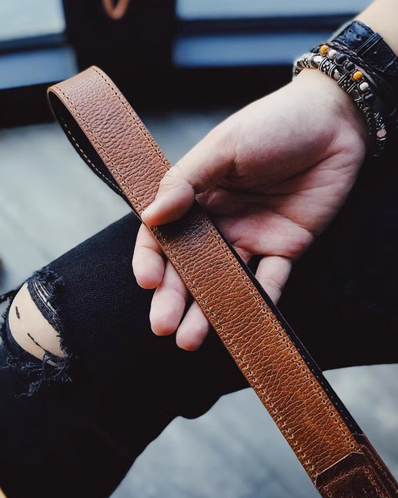 Camera Strap Hand-stitched from Thick Cowhide Leather｜FUJIFILM Sony Leica