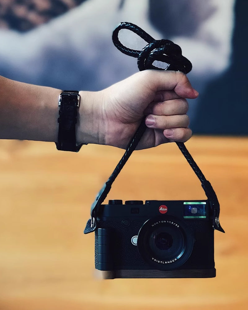 Camera Strap Vintage Handwoven Leather Cord Model | Universal for Fuji, Sony, Leica
