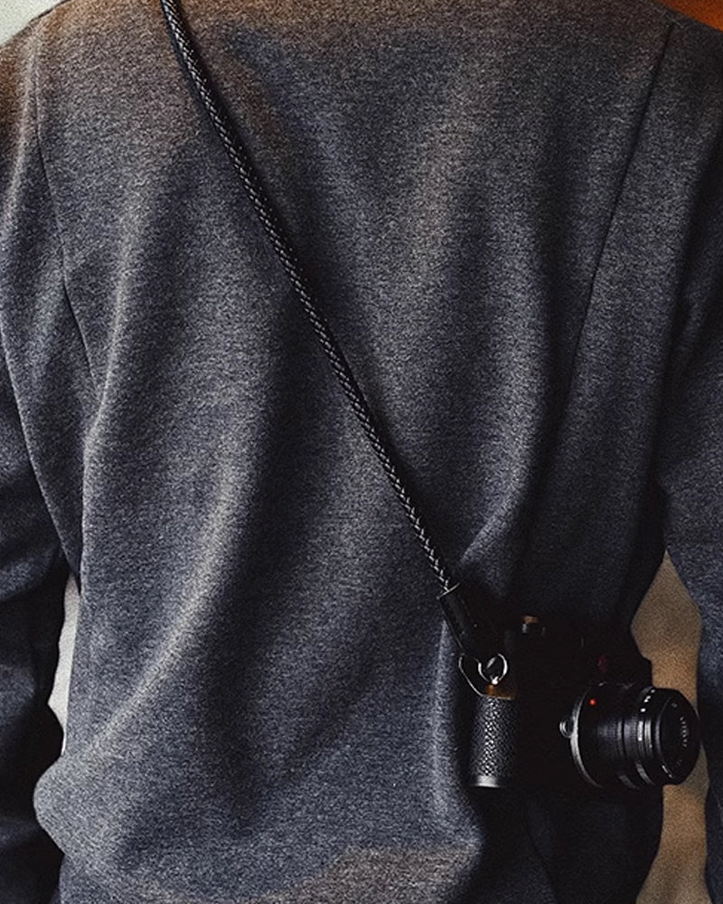 Camera Strap Vintage Handwoven Leather Cord Model | Universal for Fuji, Sony, Leica