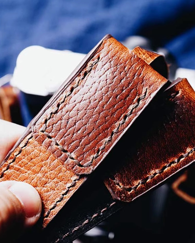 Camera Strap Hand-stitched from Thick Cowhide Leather｜FUJIFILM Sony Leica